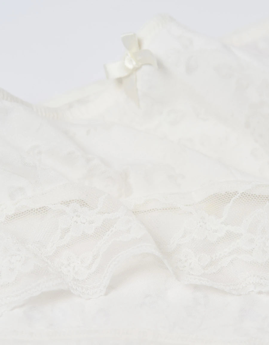 Lace Cotton Hipster Panty