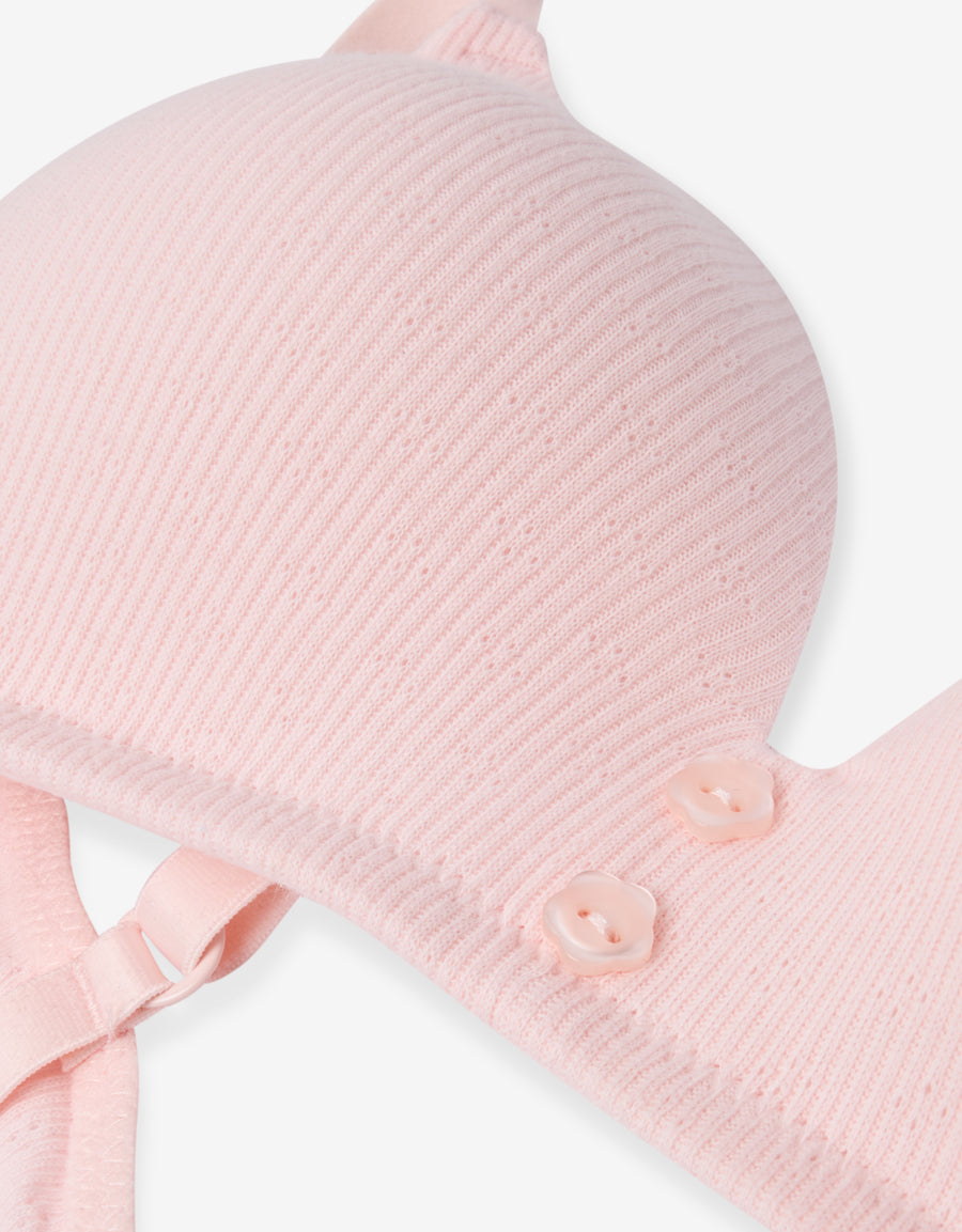 Demi Cotton Demi Bra in Light Pink