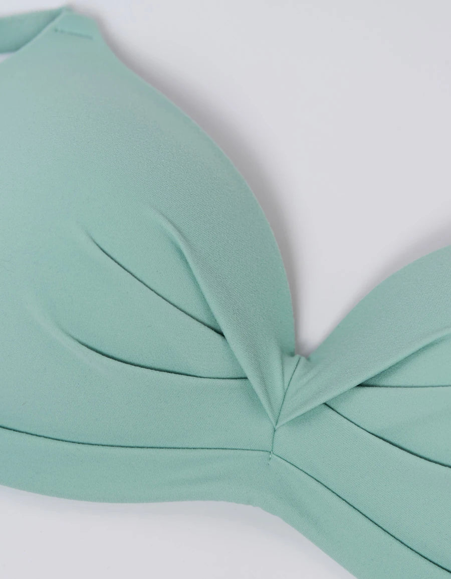 Lace-Trim Plunge Bra