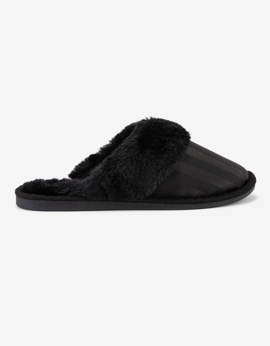 Signature Satin Closed Toe Slipper