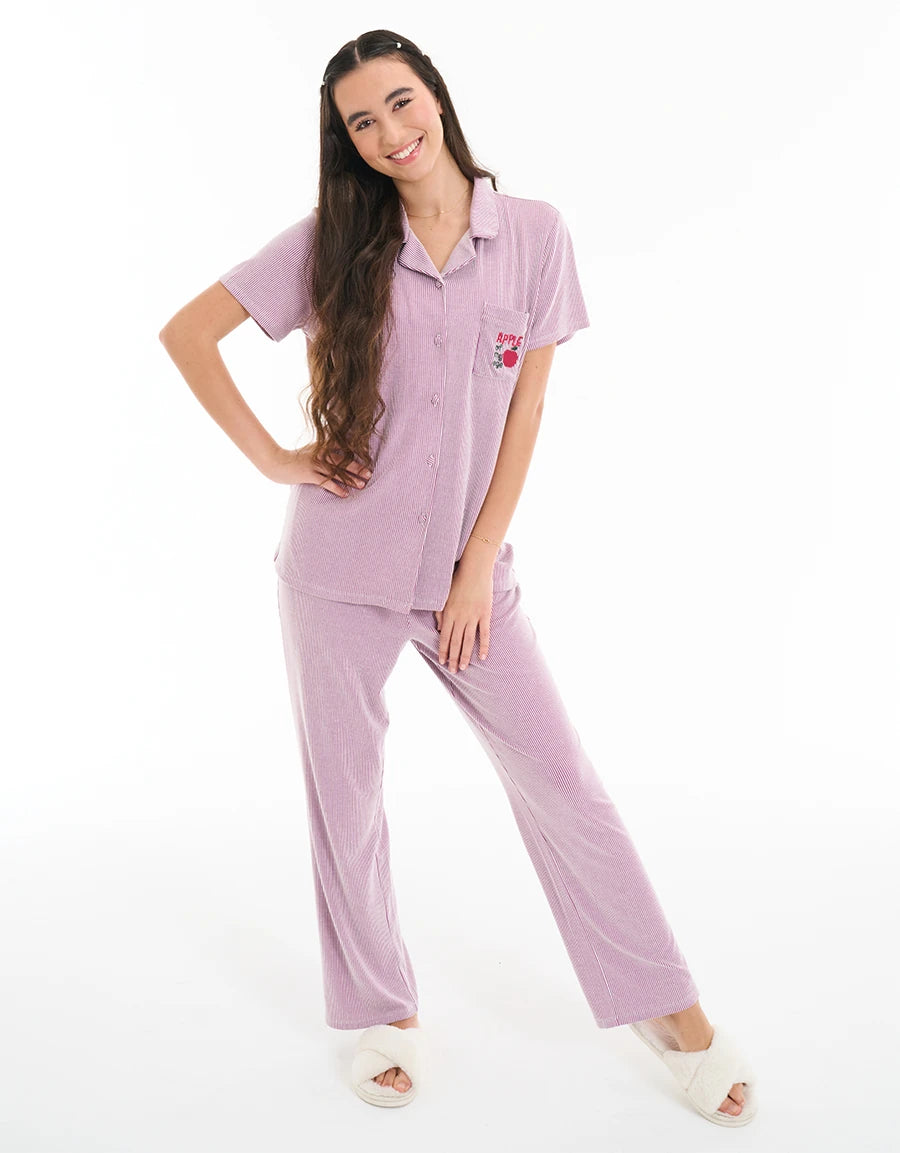Ribbed Pajama Set