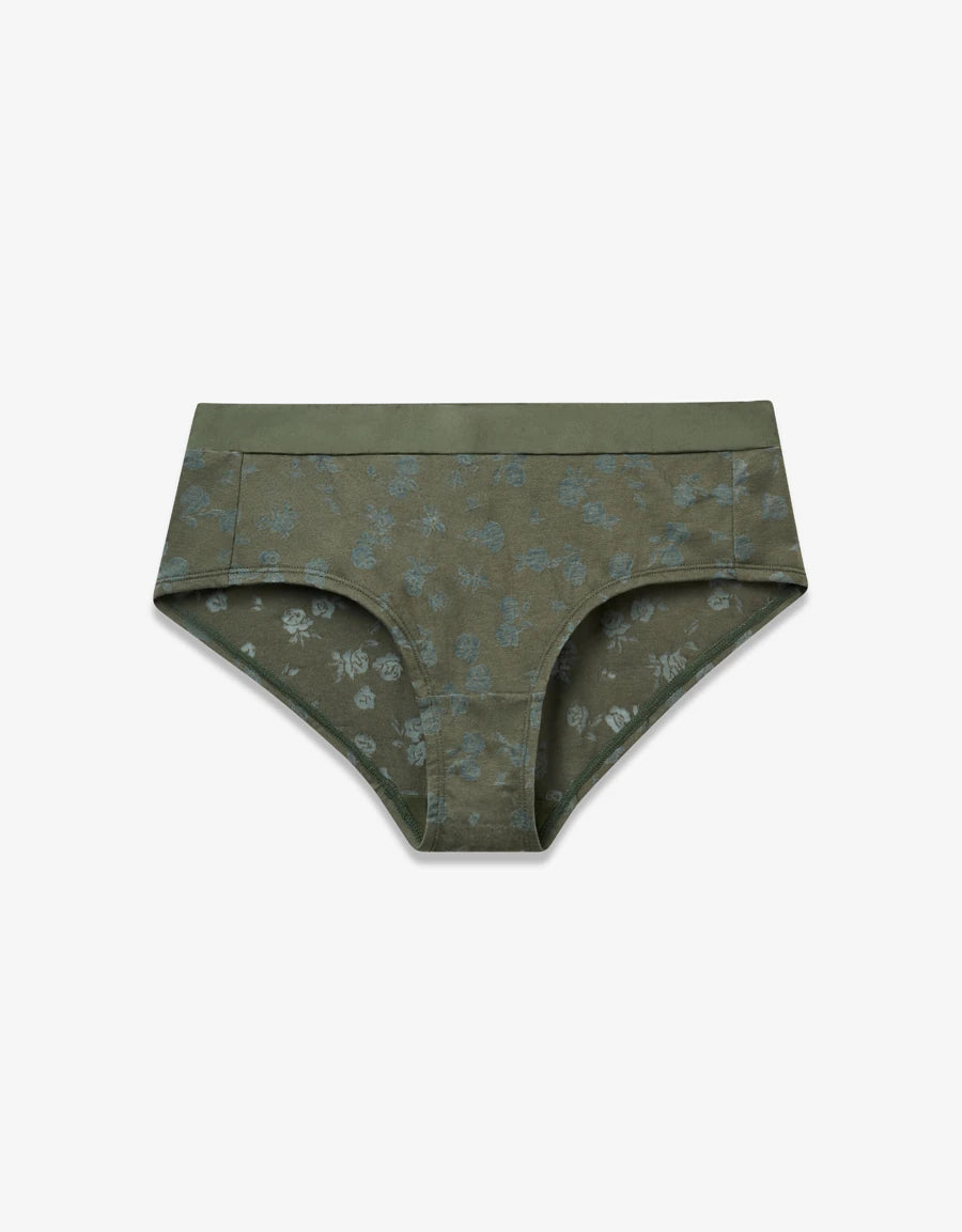 Floral Print Cotton Hipster Panty