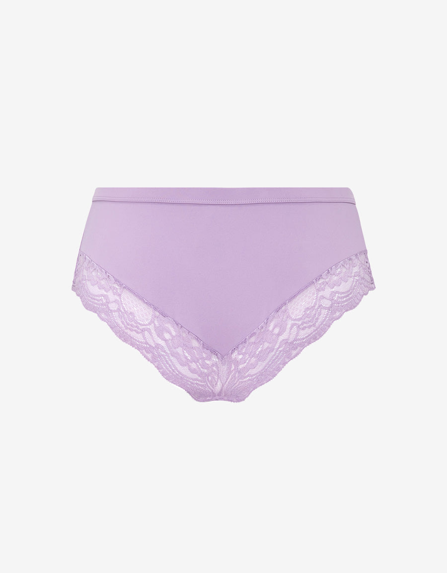 Lace-Trim Microfiber Hipster Panty