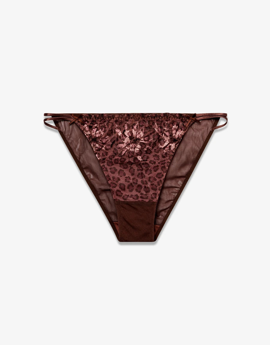 Embroidered Lace Tanga Panty