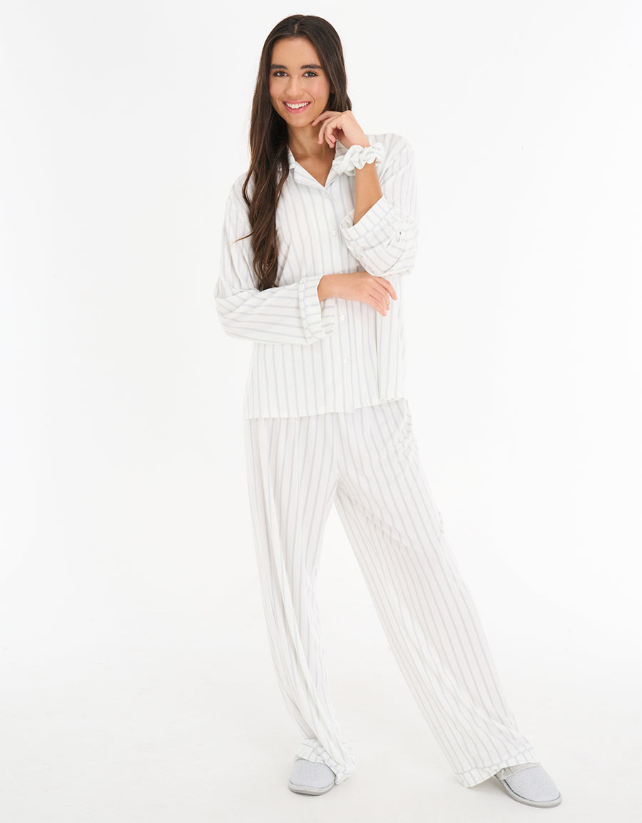 Striped Long Sleeve Pajama Set