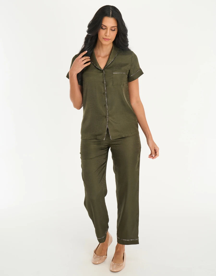 Jacquard Satin Pajama Set