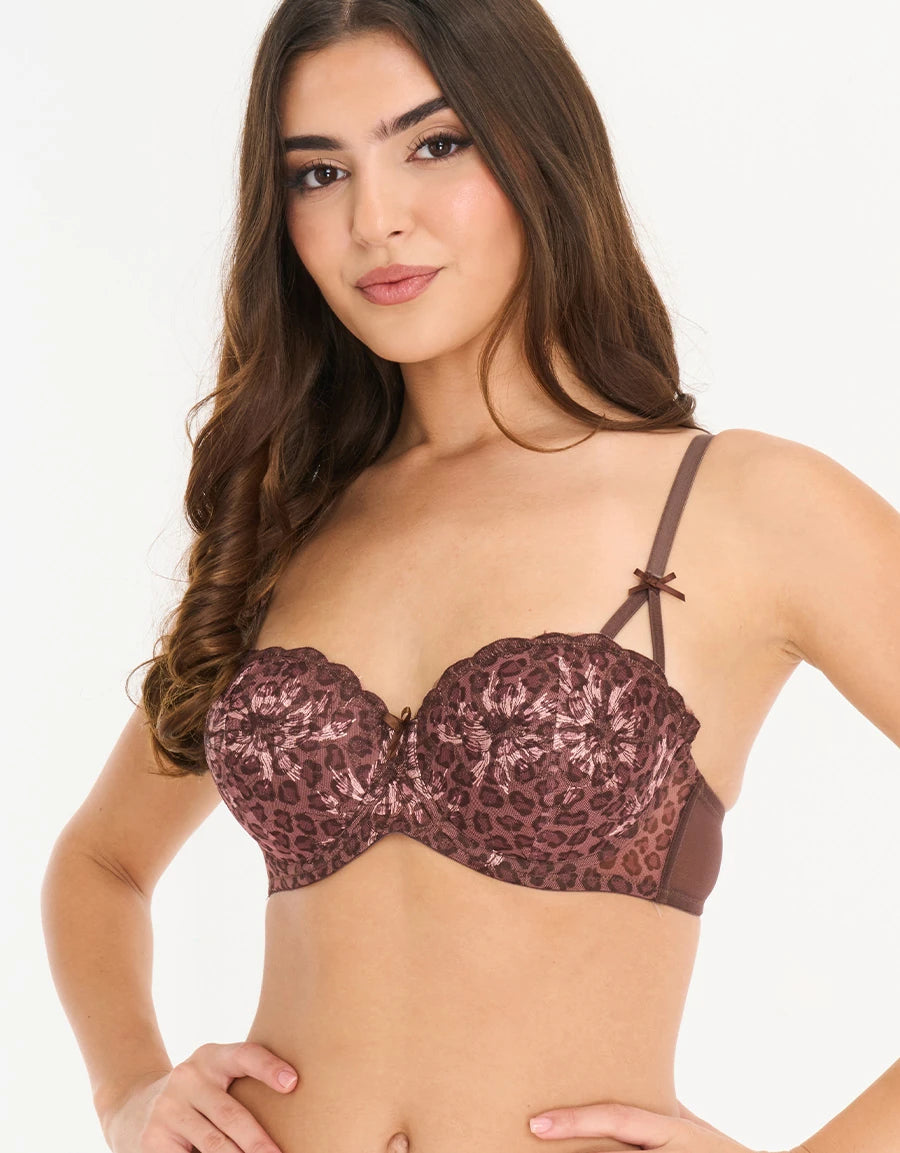 Embroidered Lace Push-Up Multiway Bra