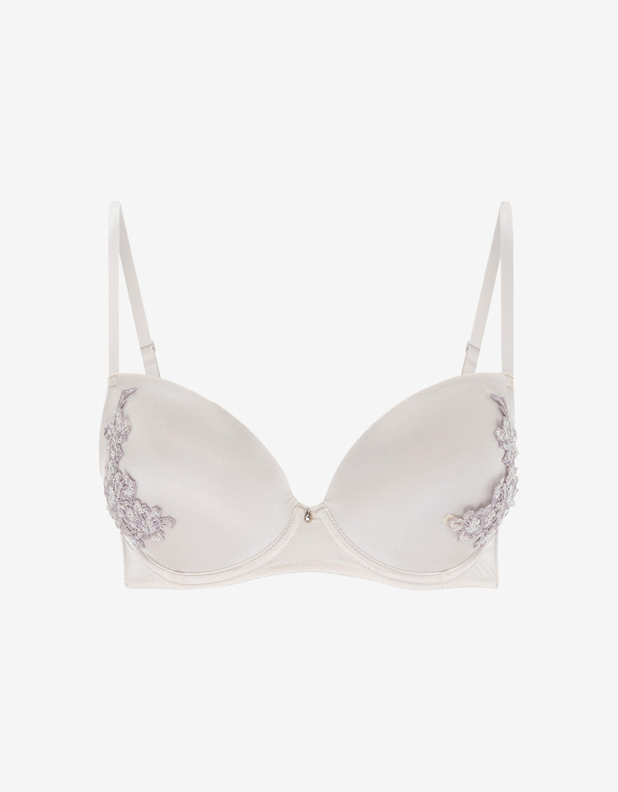 Sequin Embroidered Plunge Bra