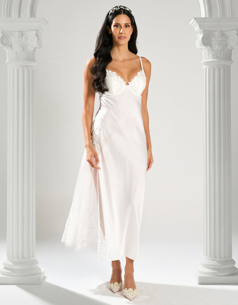 Satin Bridal Long Dress