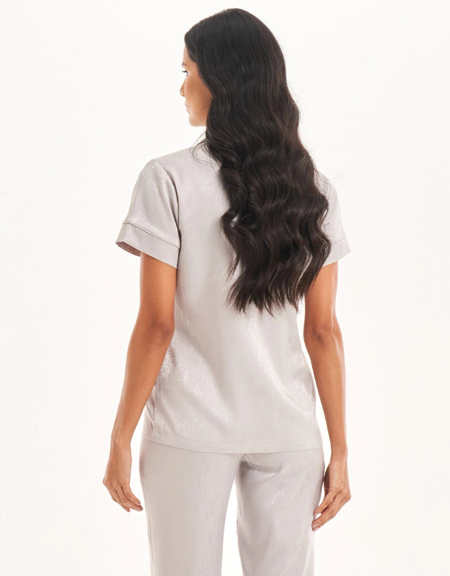 Jacquard Satin Pajama Set