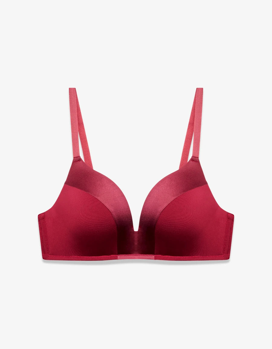 Smooth Microfiber Push-Up Plunge Bra