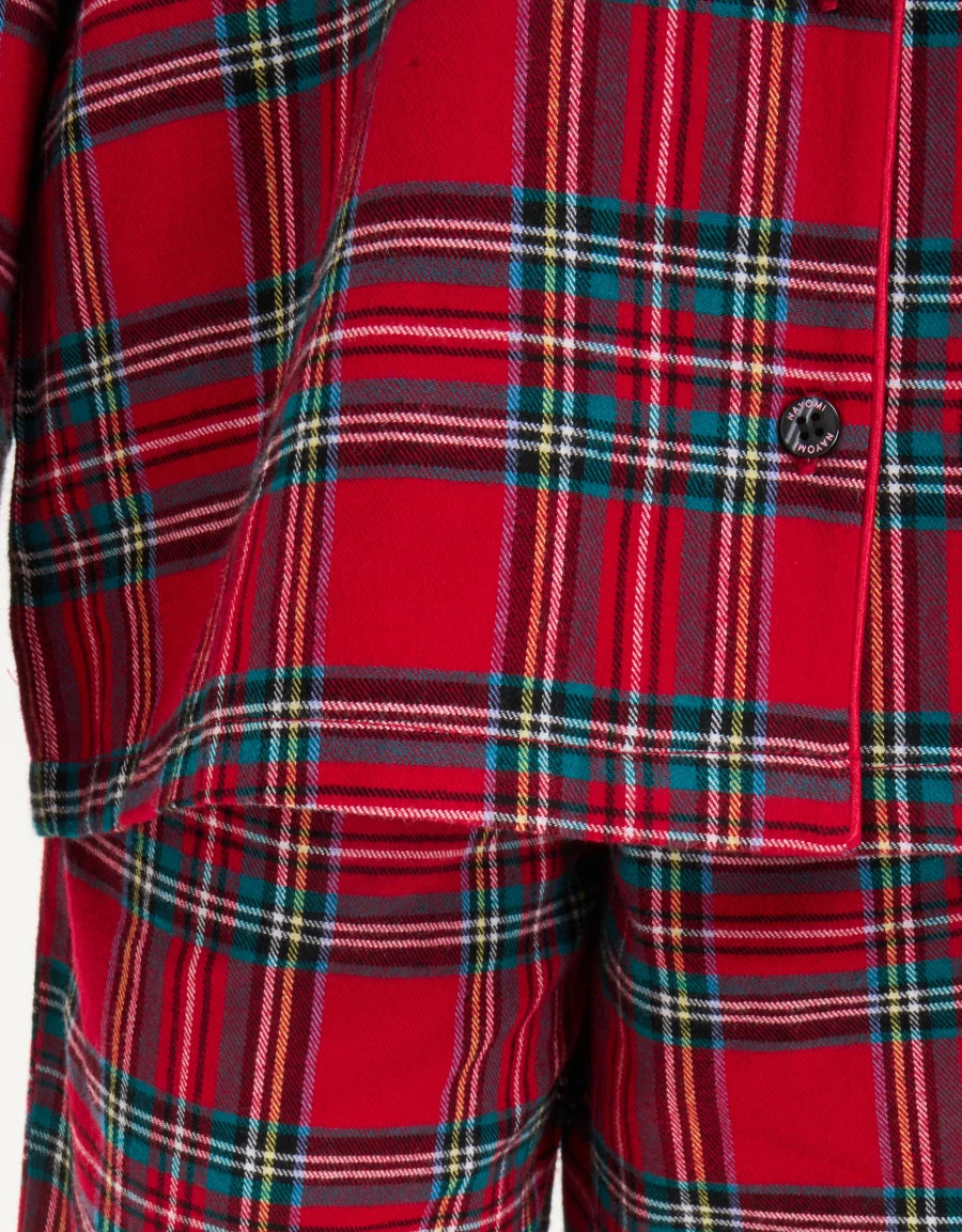 Checked Print Cotton Pajama Set