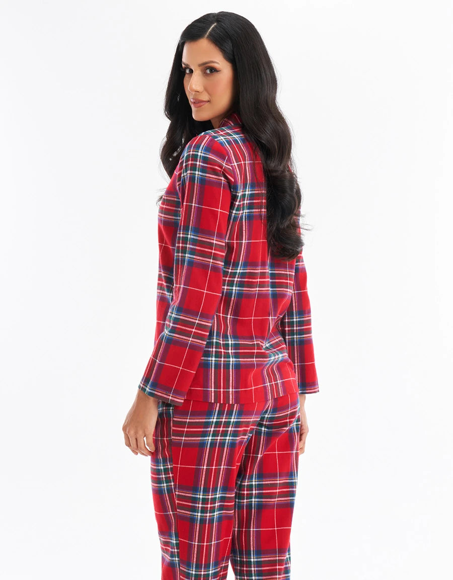 Checked Print Cotton Pajama Set