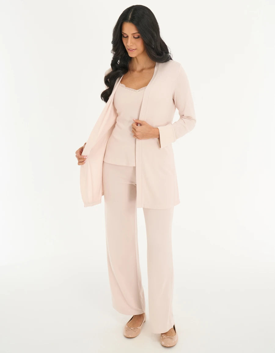 3-Piece Lace-Trim Pajama Set