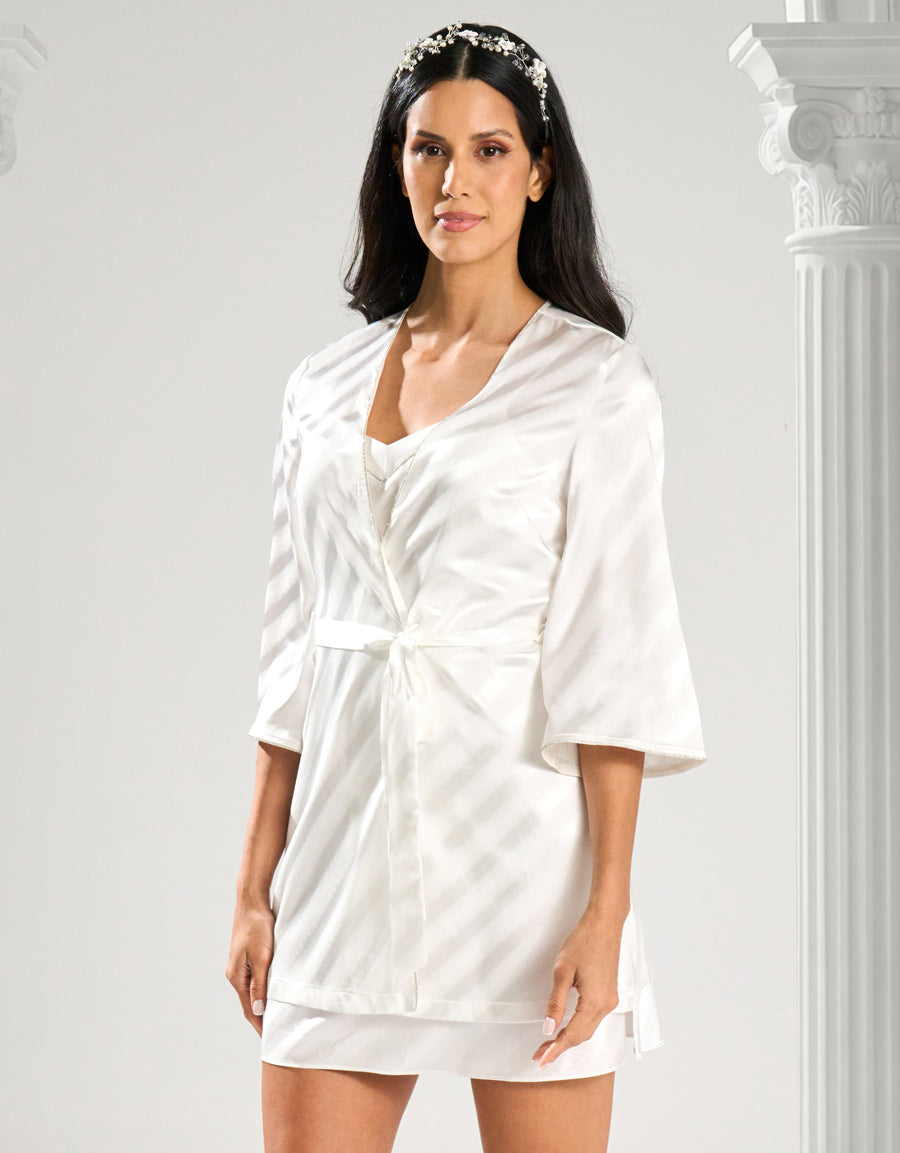 Satin Bridal Short Robe