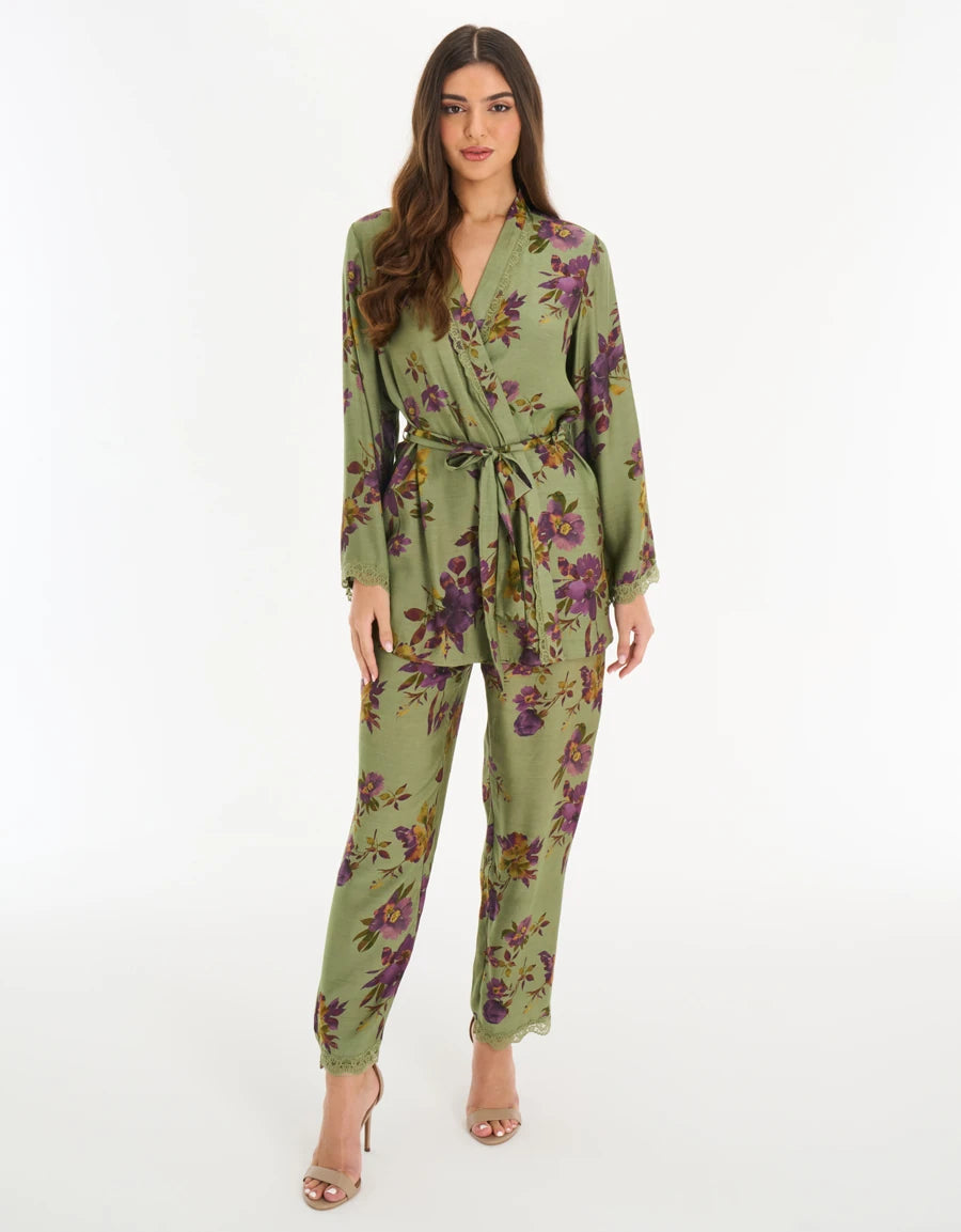 3-Piece Lace-Trim Pajama Sets