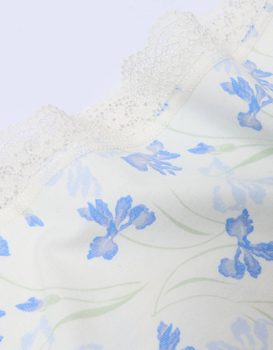 7-Pack Lace-Trim Cotton Maxi Panties