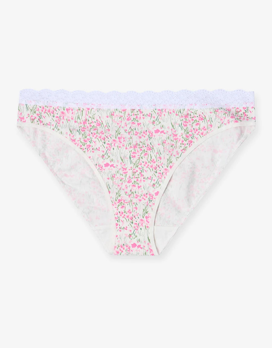 
7-Pack Lace-Trim Cotton Bikini Panties