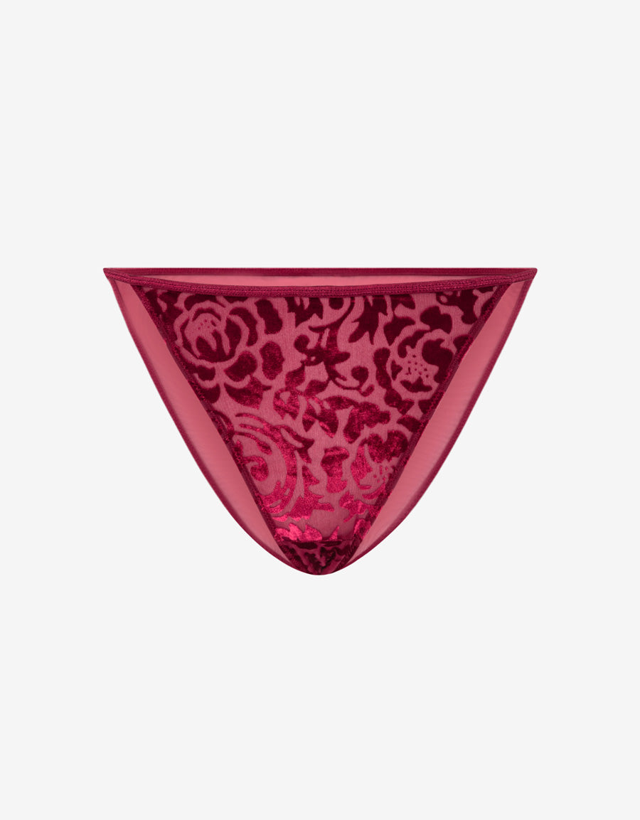 Velvet Burnout Tanga Panty