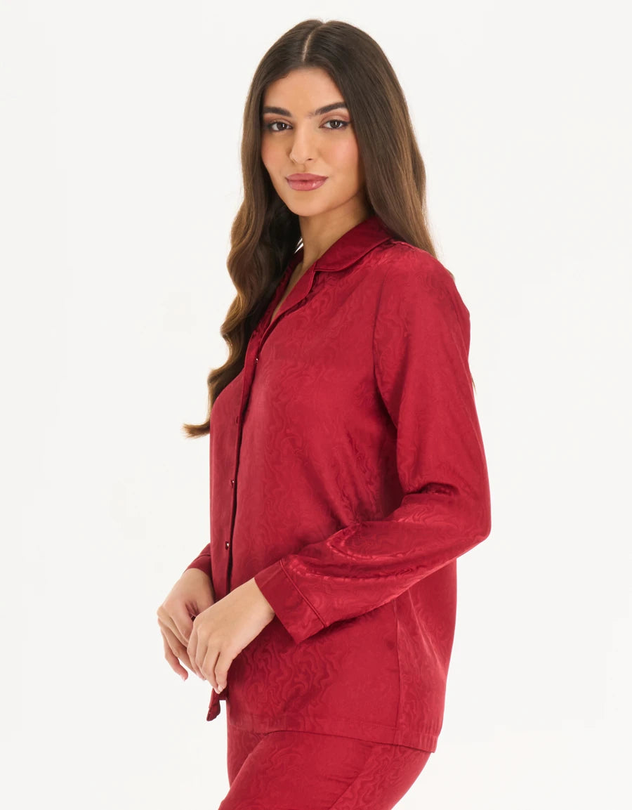 Jacquard Satin Pajama Set