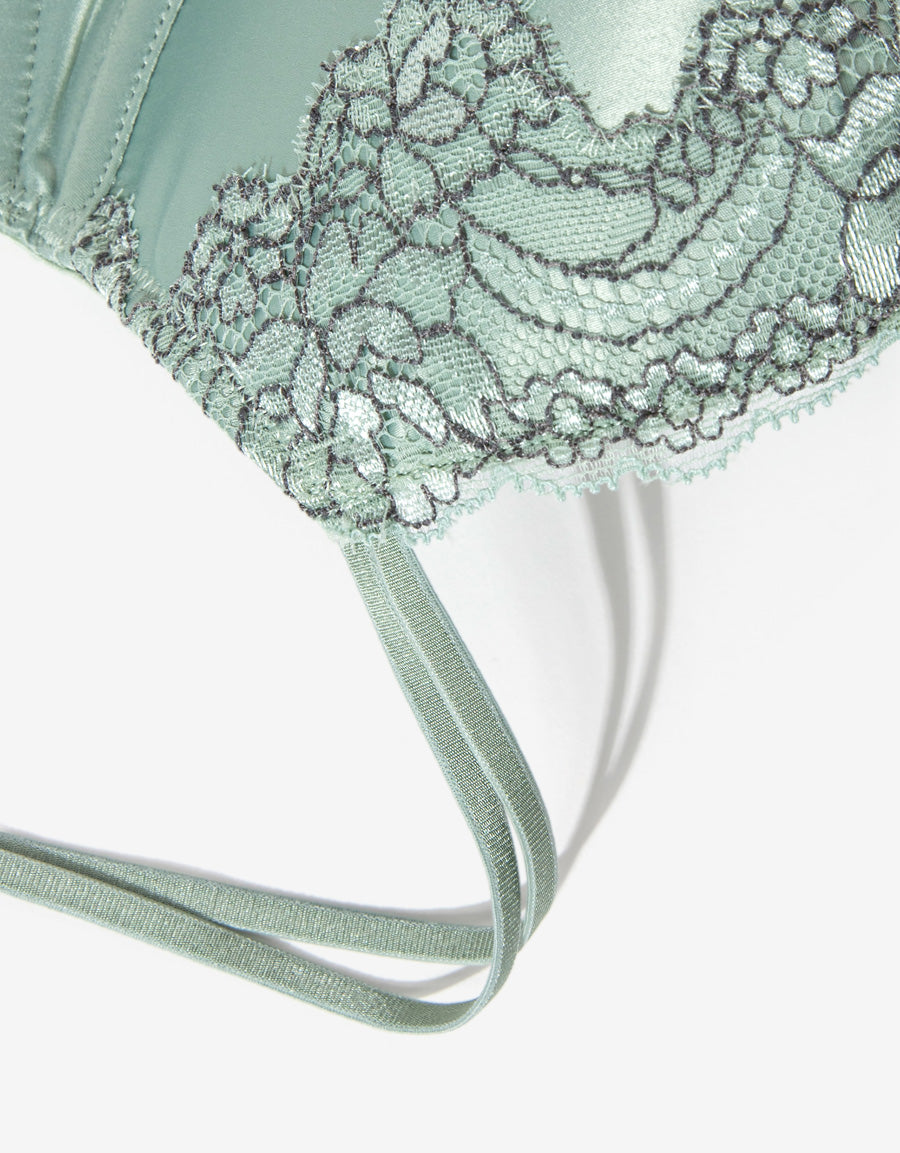 Lace-Trim Balconette Bra