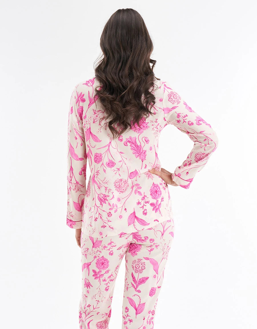 Floral Print Capri Pajama Set