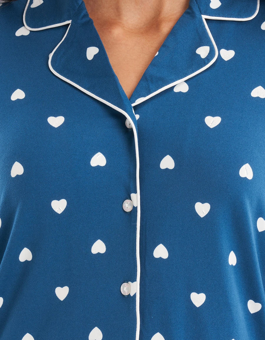 Heart Print Pajama Set
