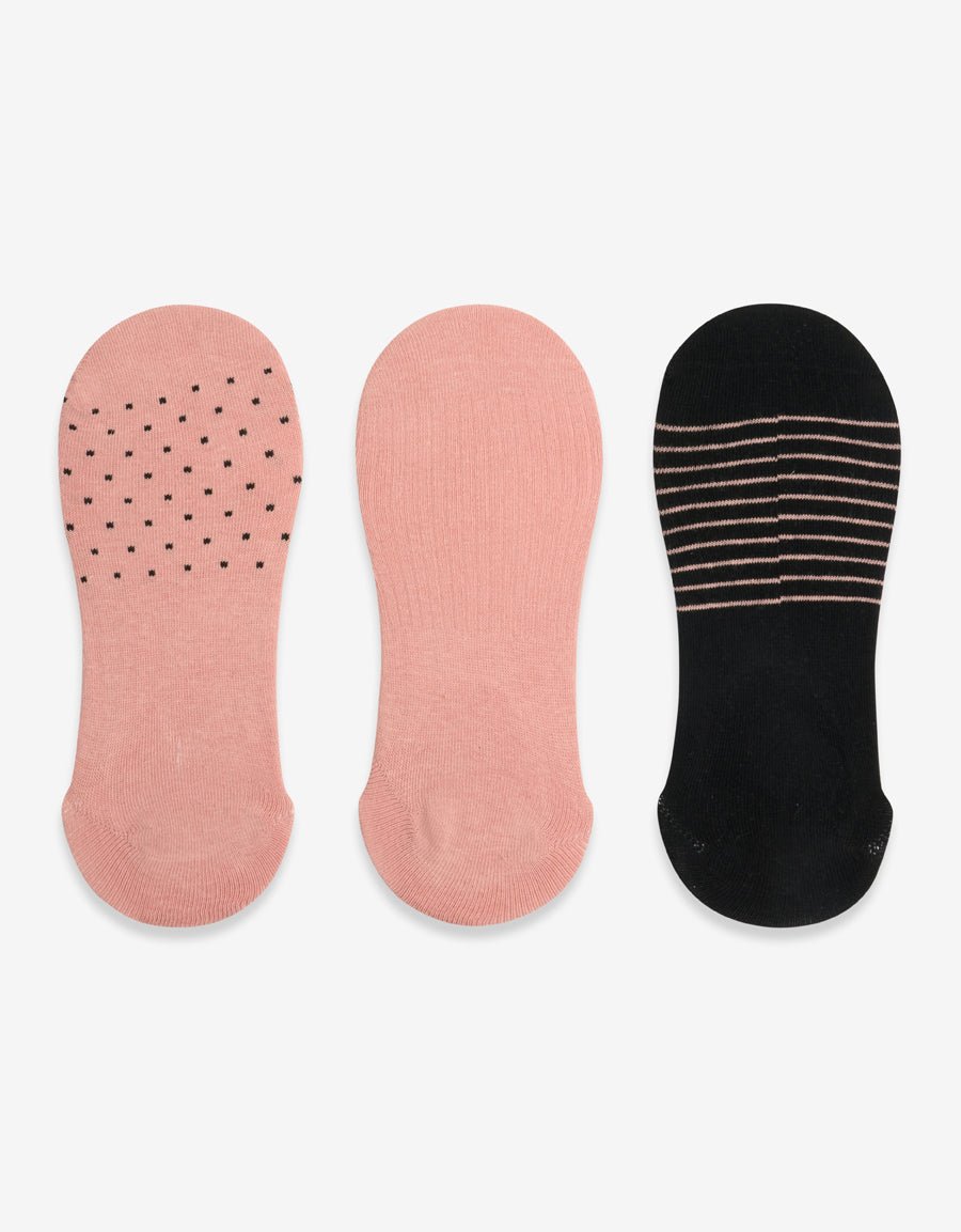 2-Pack Cotton Liner Socks in Pink