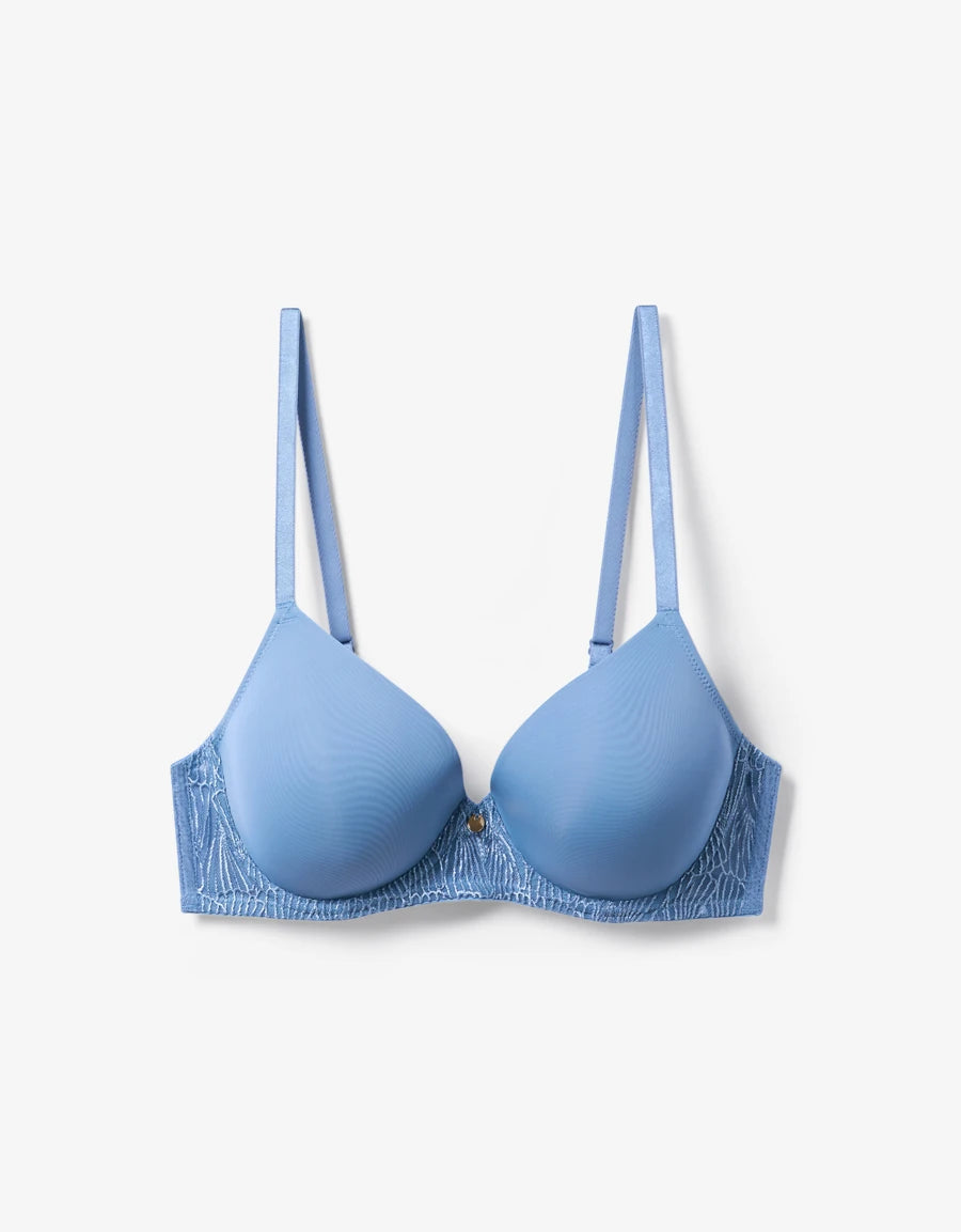 Embroidered Padded Balconette Bra