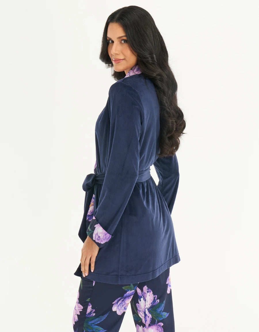 3-Piece Floral Print Fleece Pajama Set