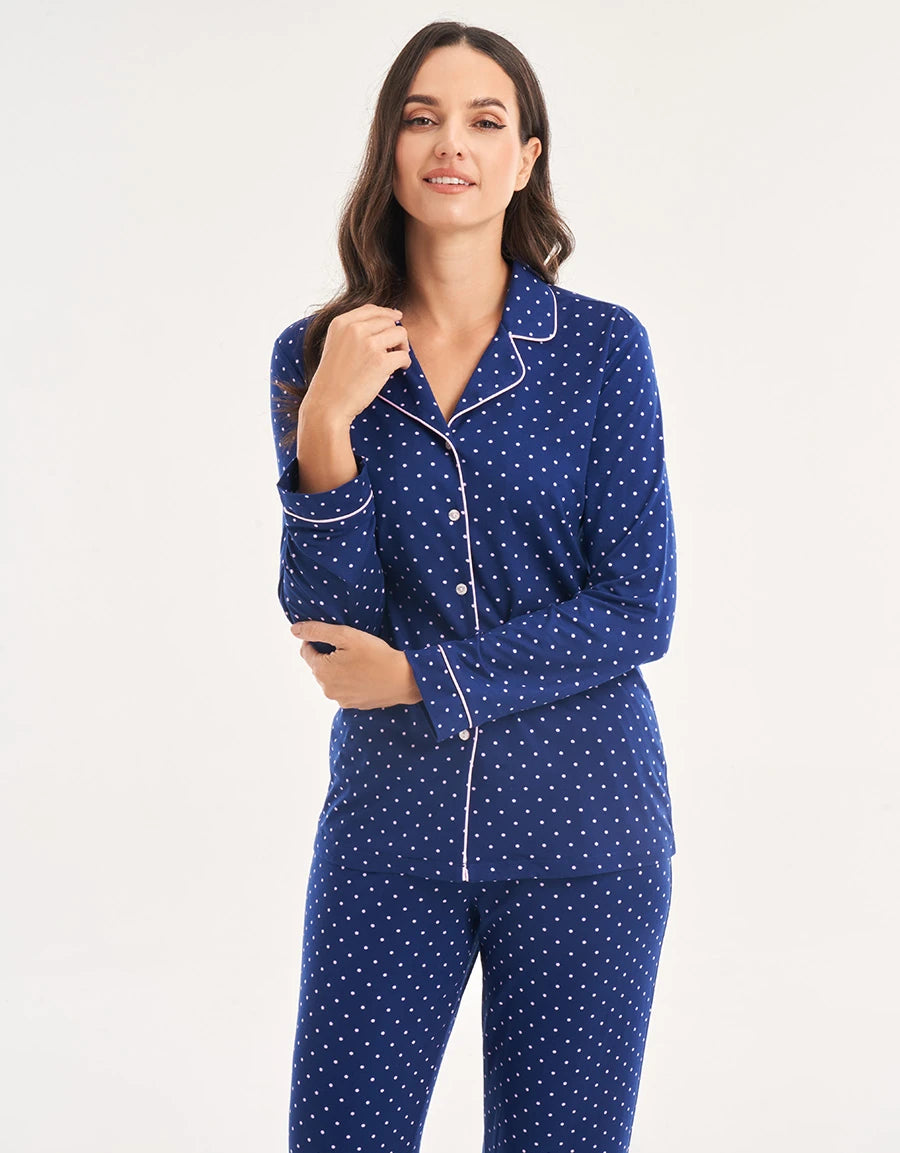 Polka Dot Print Pajama Set
