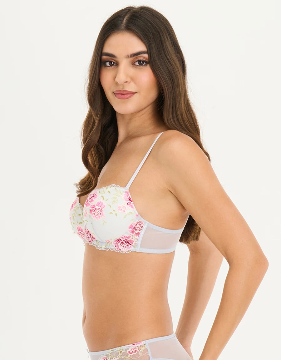 Floral Print Balconette Bra