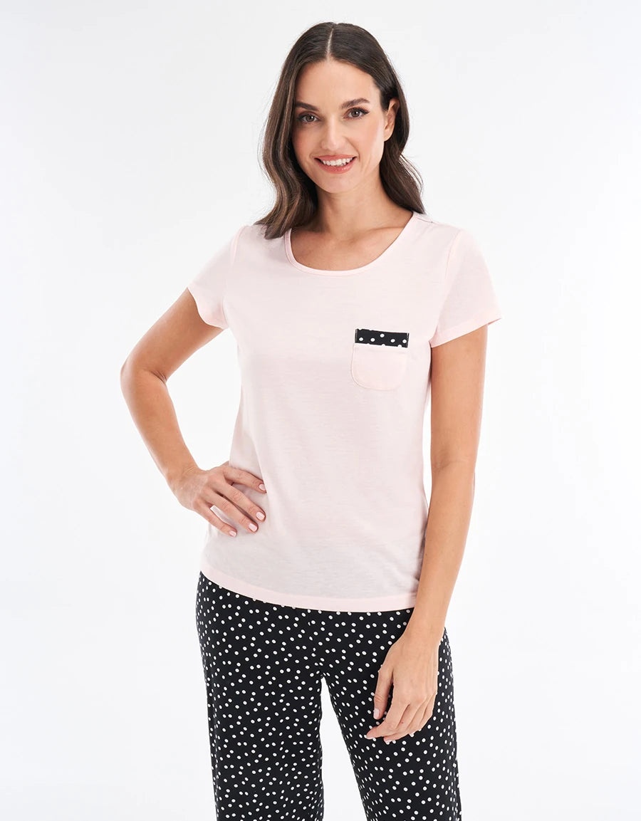 Polka Dot Print Pajama Set
