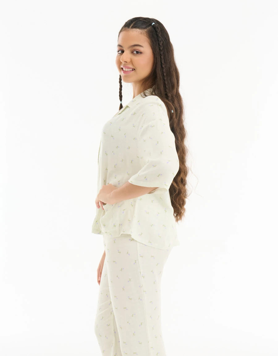 Floral Print Pajama Set