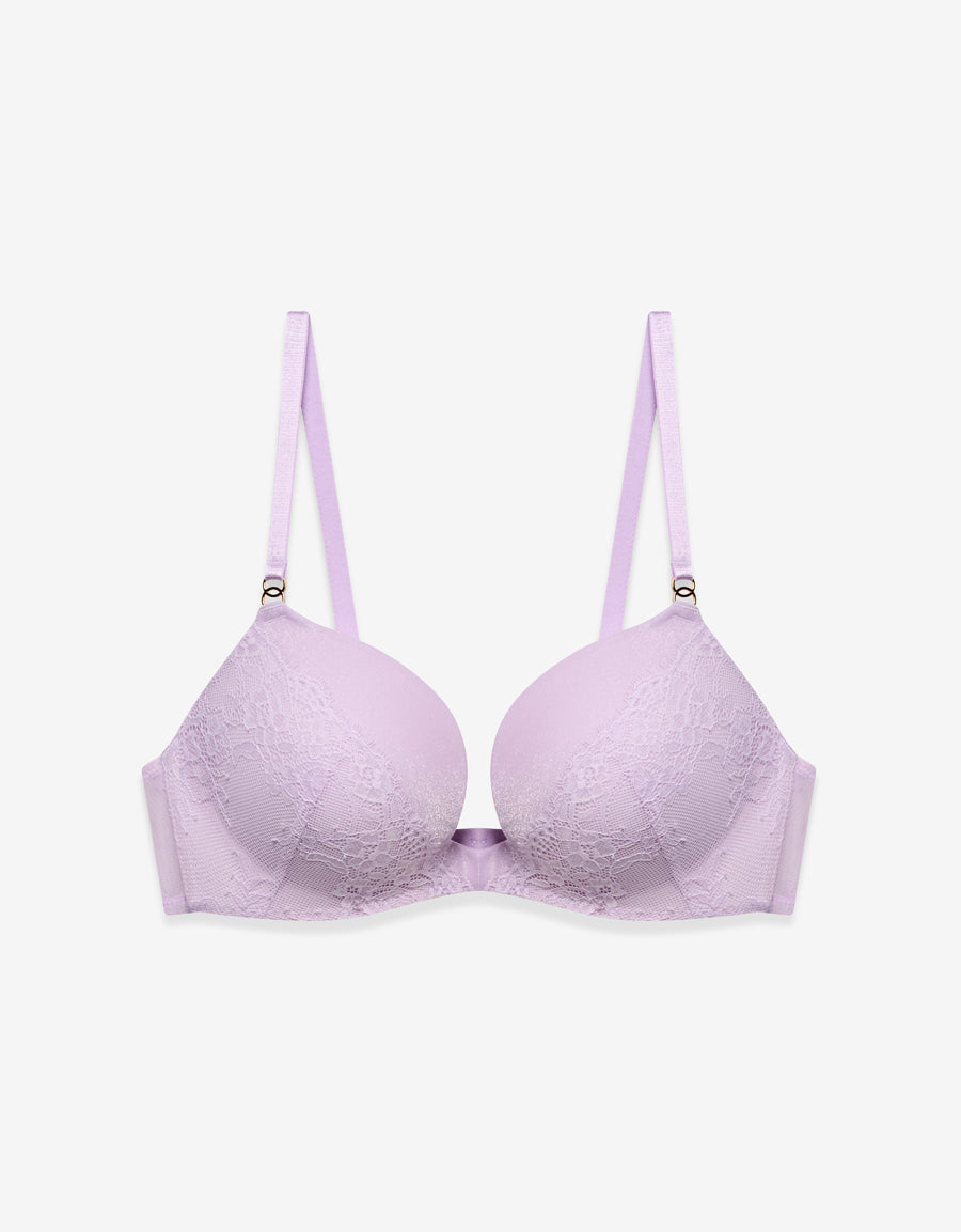 Lace Push Up Bra in Dusky Purple