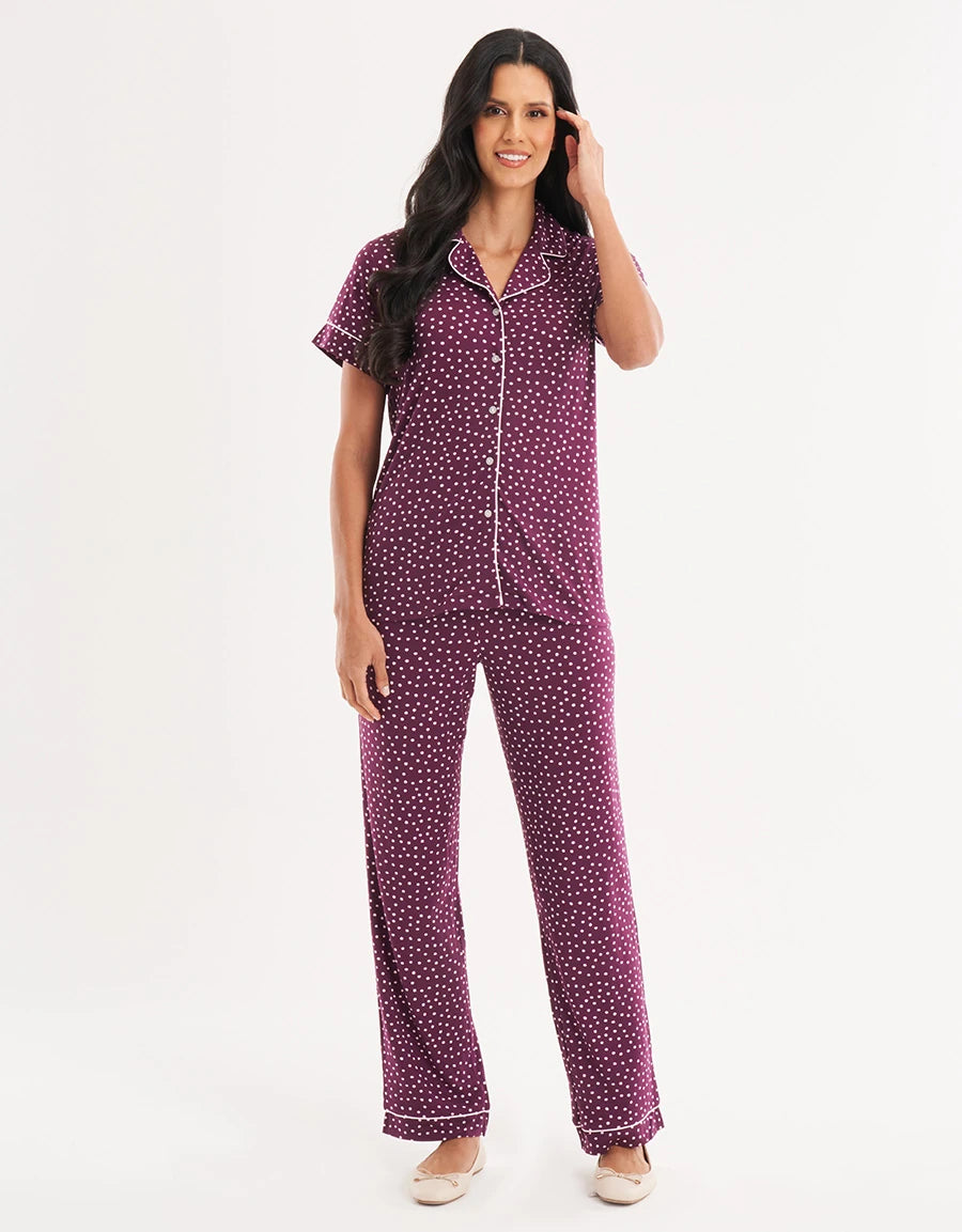 Polka Dot Print Pajama Set