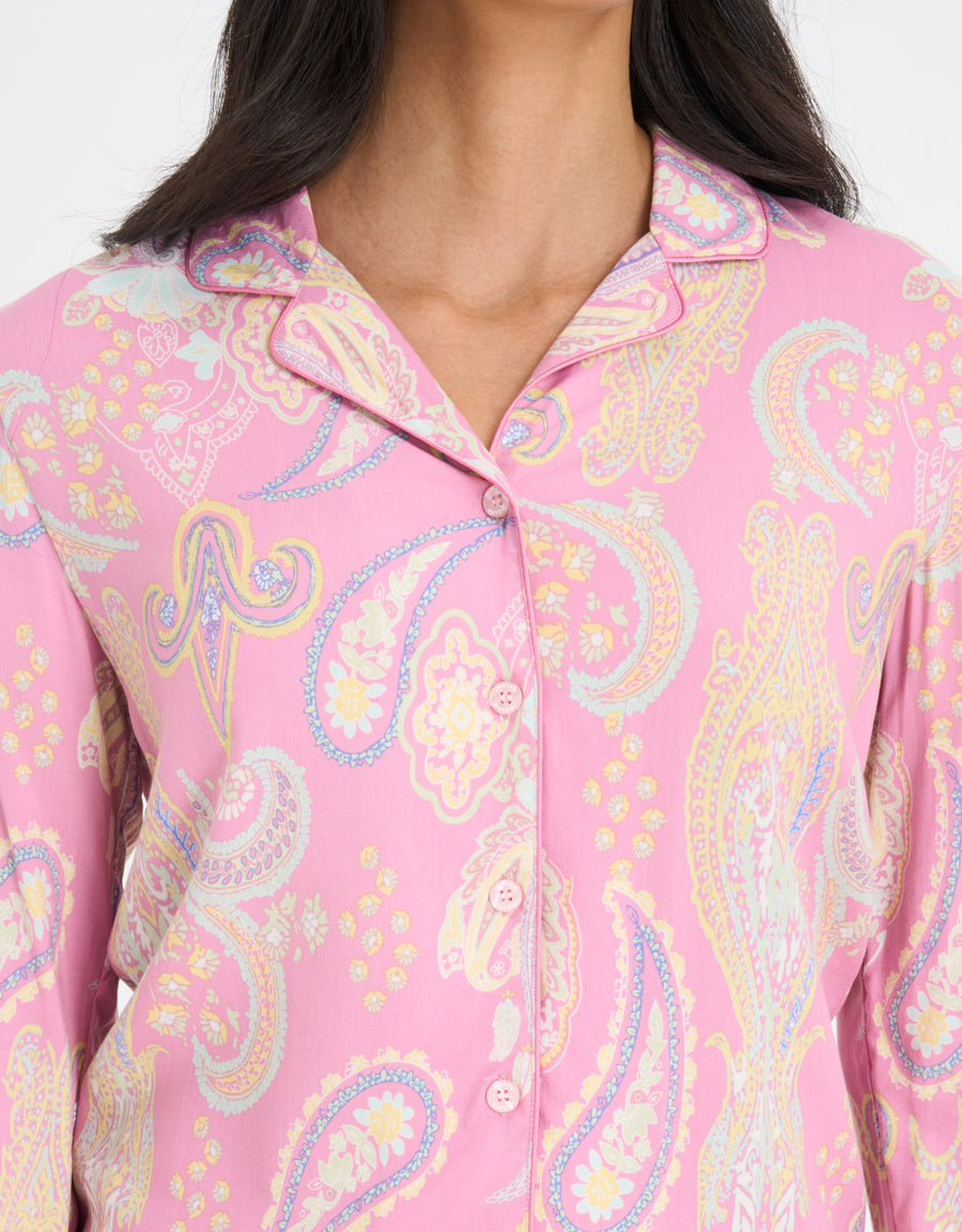Paisley Print Pajama Set