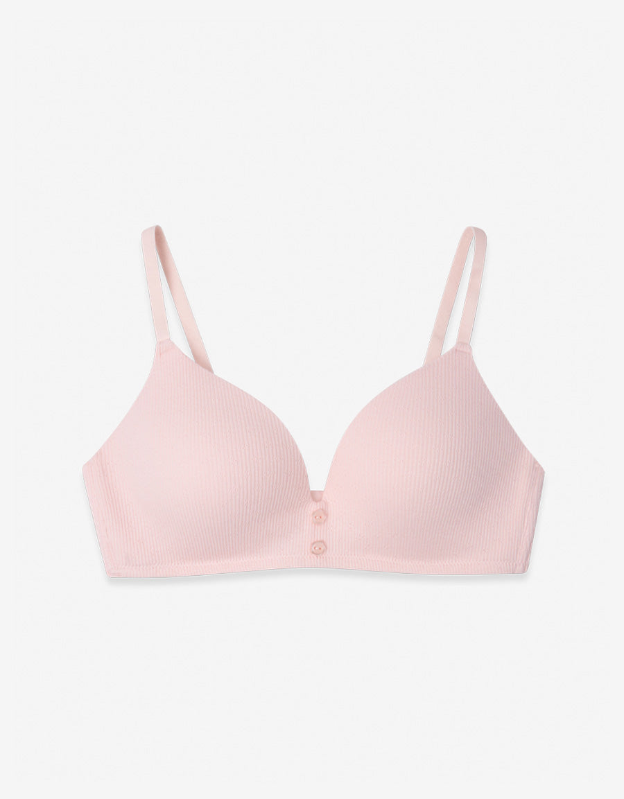Demi Cotton Demi Bra in Light Pink