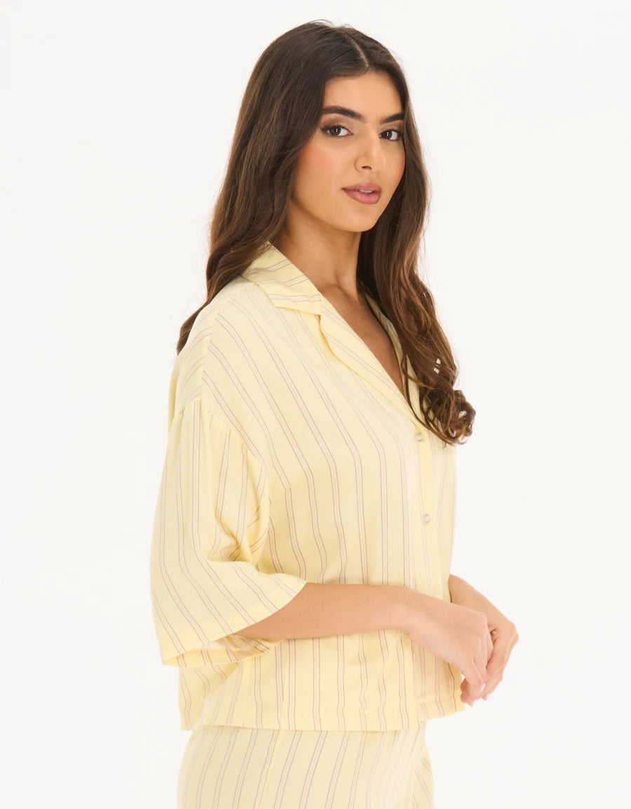 Striped Short Pajama Set