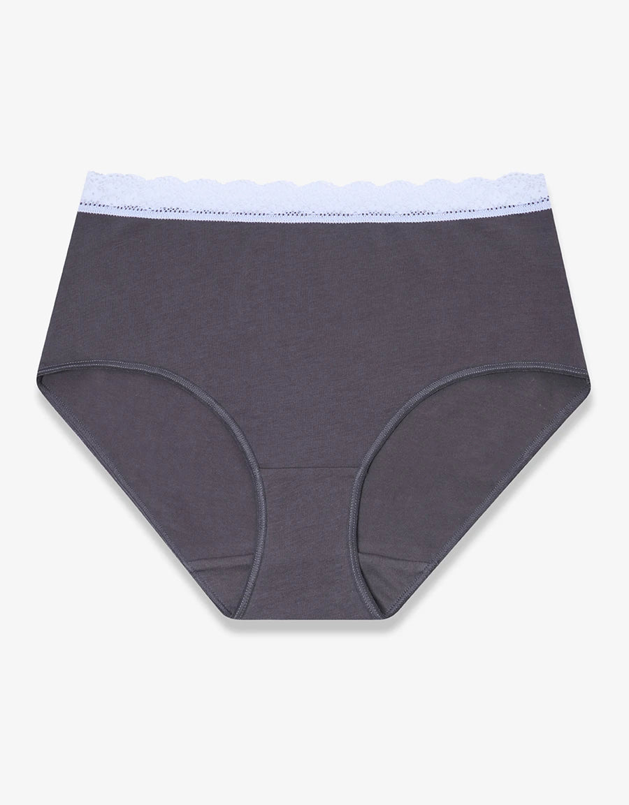 7-Pack Lace-Trim Cotton Maxi Panties