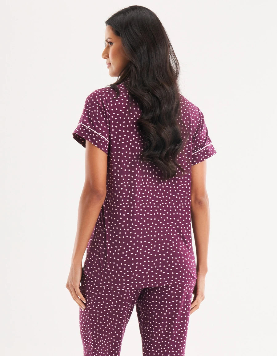 Polka Dot Print Pajama Set