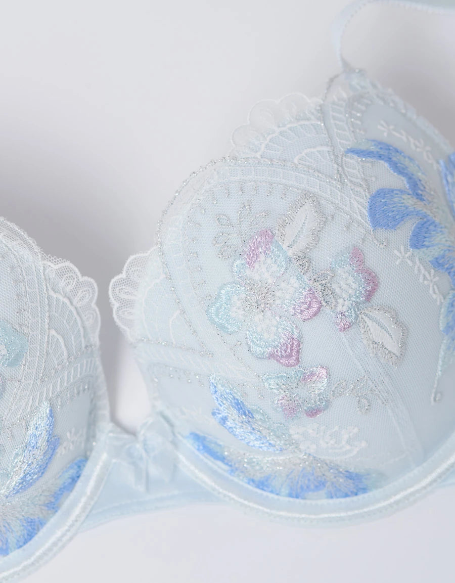 Embroidered Lace Push-Up Bridal Plunge Bra