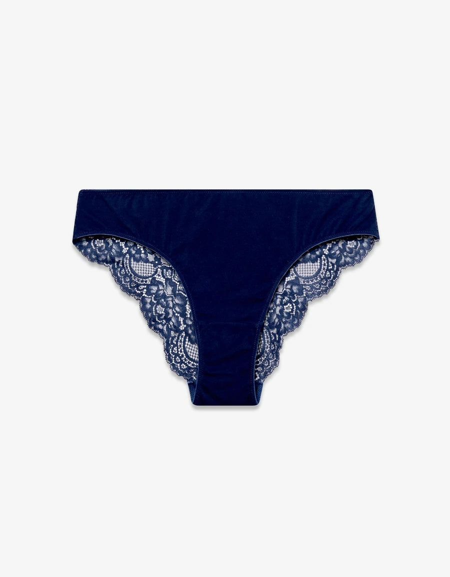 Lace-Trim Brazilian Panty