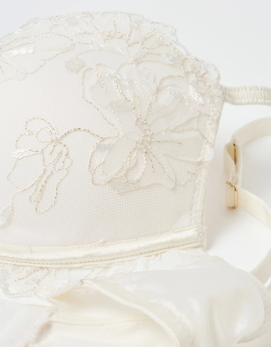 Satin Bridal Plunge Bra