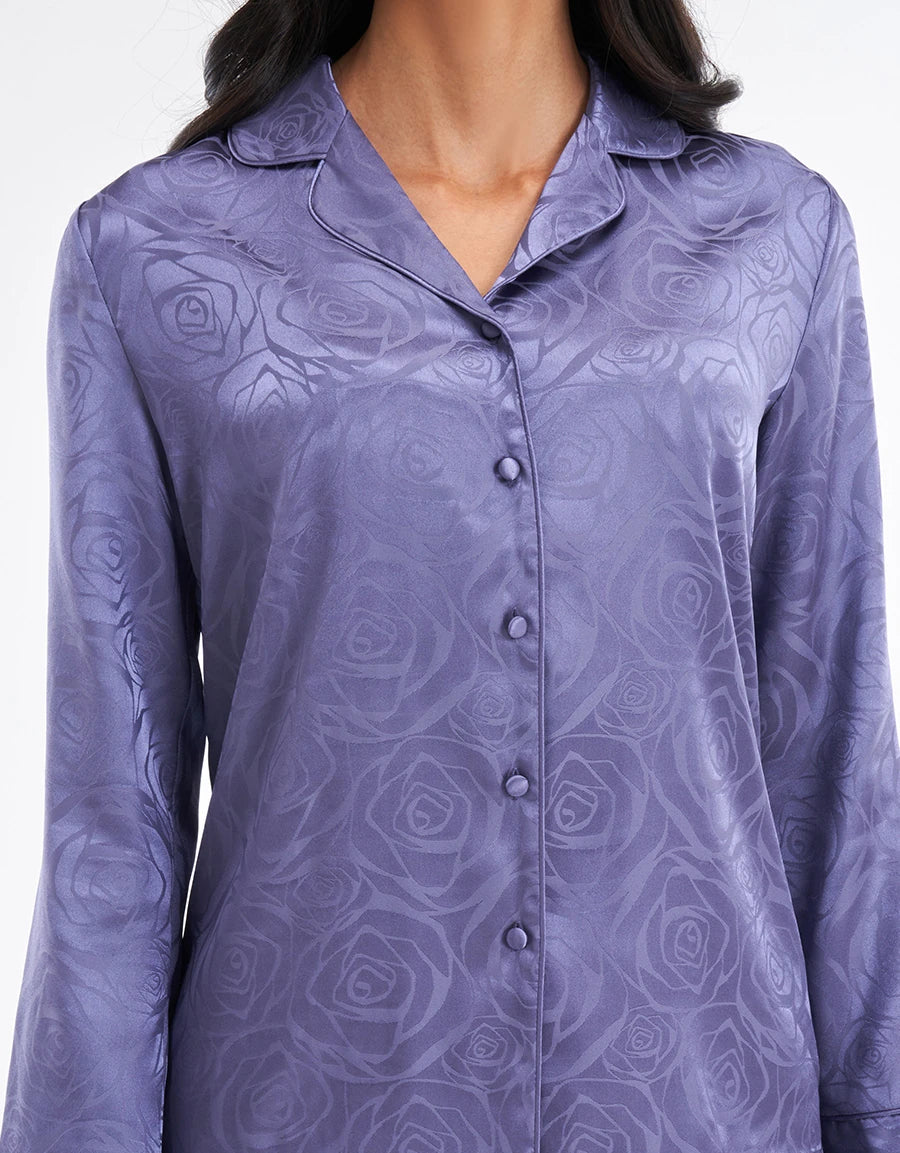 Jacquard Satin Pajama Set