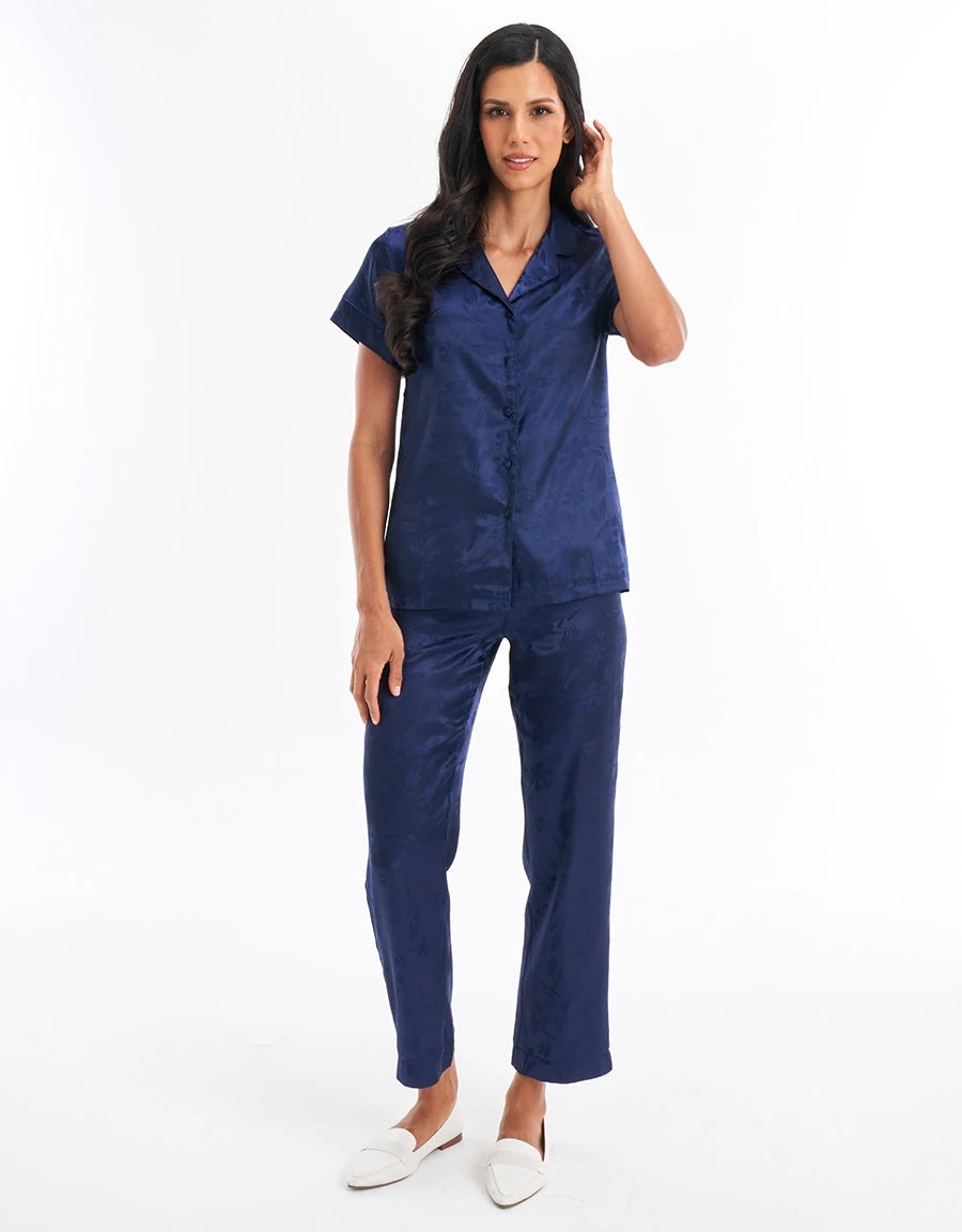 Jacquard Satin Pajama Set