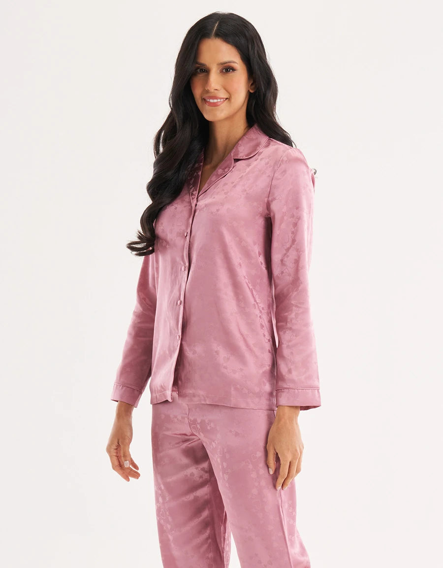 Jacquard Satin Pajama Set