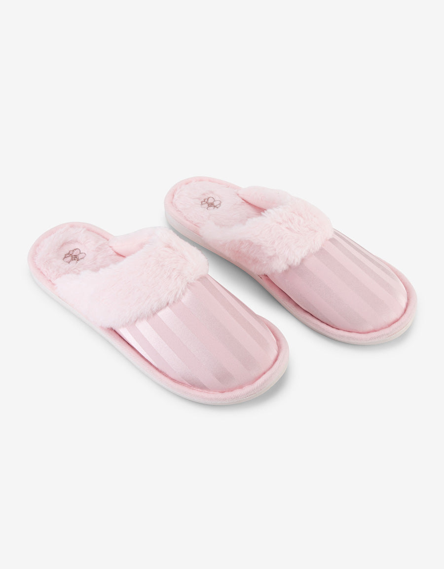 Signature Satin Closed Toe Slipper