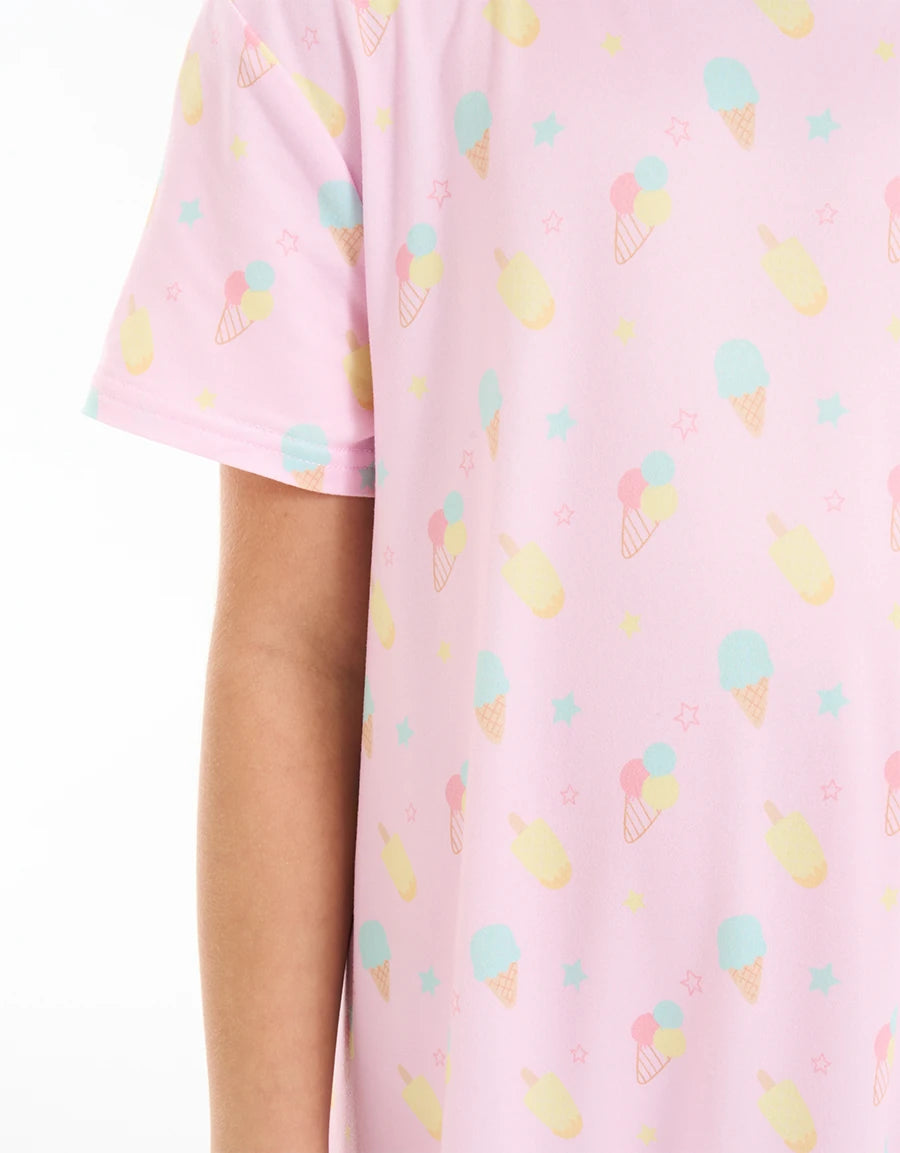 Ice Cream Print Sleep Dress