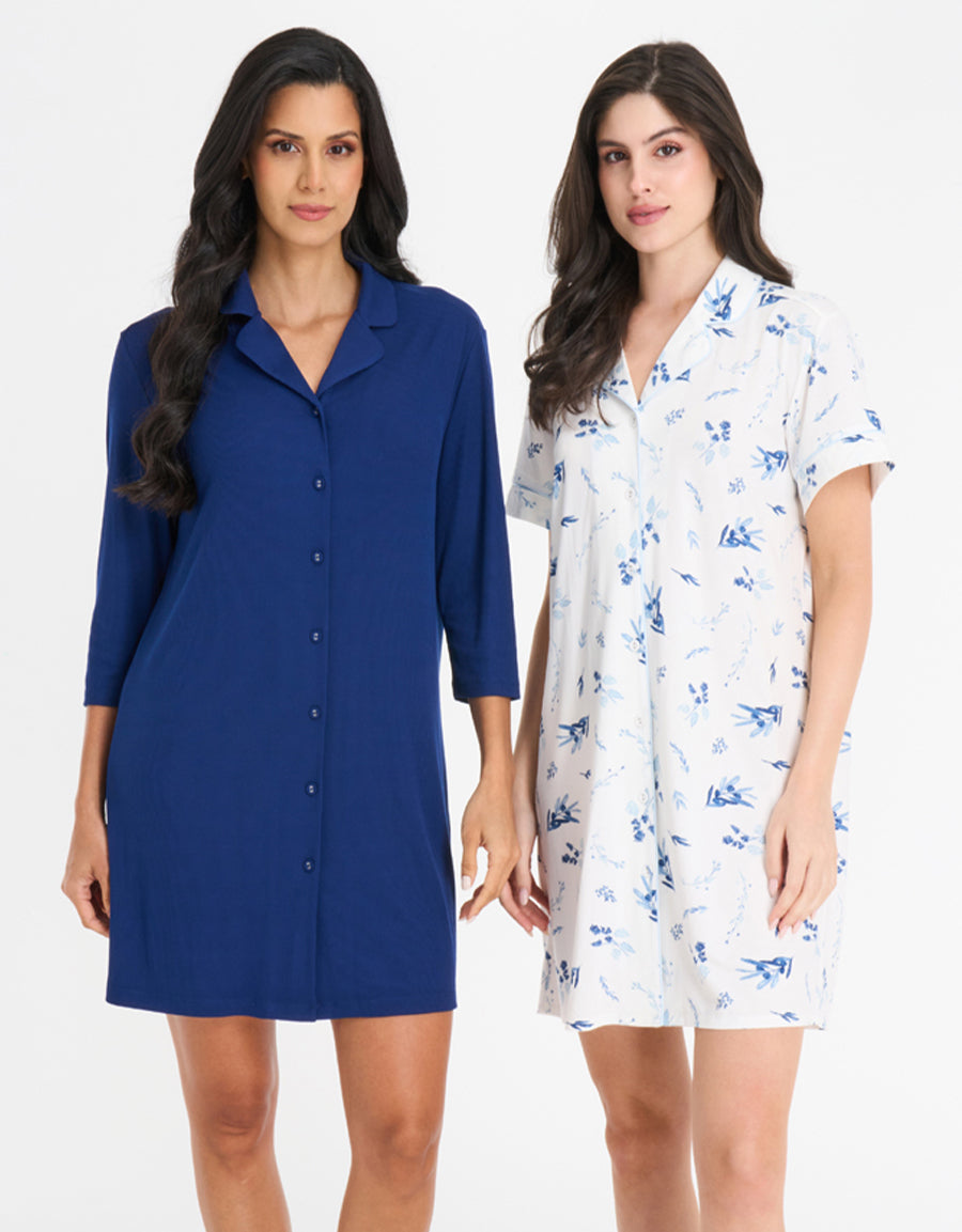 2-Pack Soft-Stretch Sleep Shirts